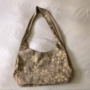 Screen printed cross body bag